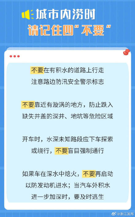 遇到暴雨、台风、强对流……请记住不要做这些→