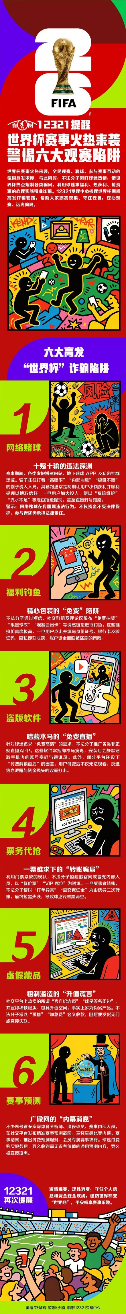 12321提醒：世界杯来临，警惕六大"观赛陷阱"