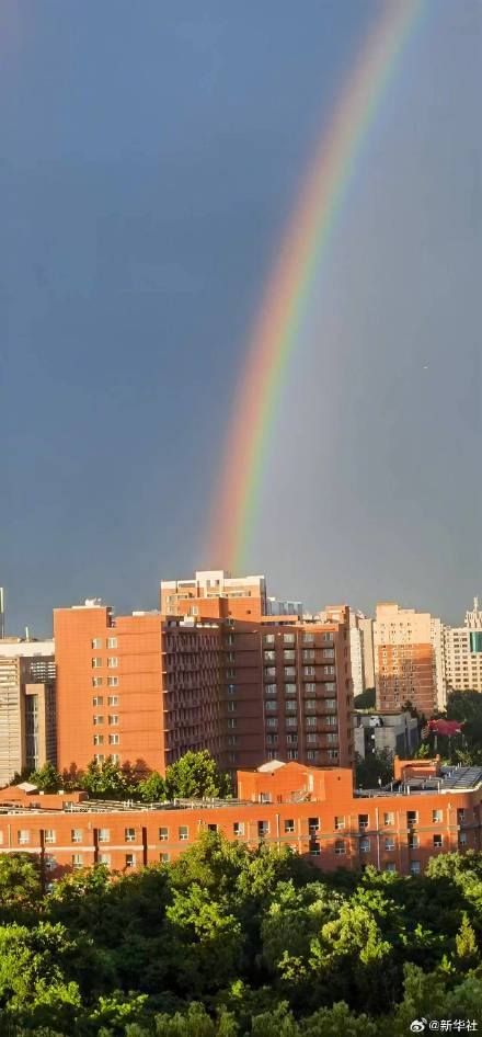 雨后北京现绝美双彩虹