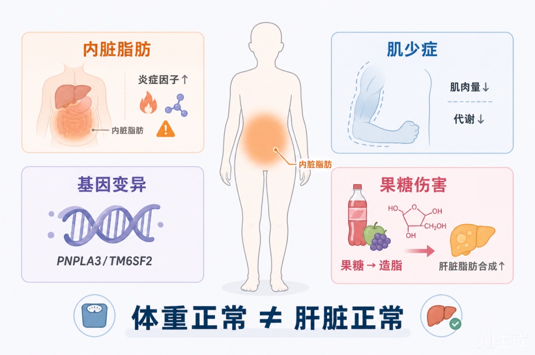 瘦人为什么也会得脂肪肝？别被体重骗了！