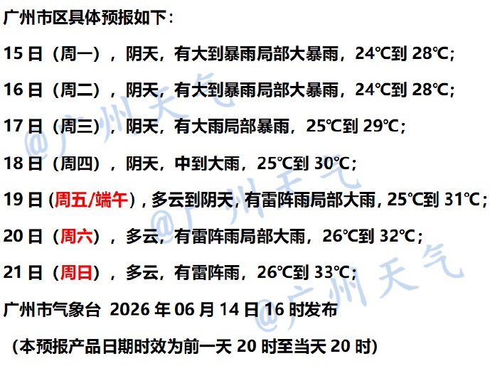 局地有特大暴雨!未来三天广东强降水持续 局地有特大暴雨!未来三天广东强降水持续