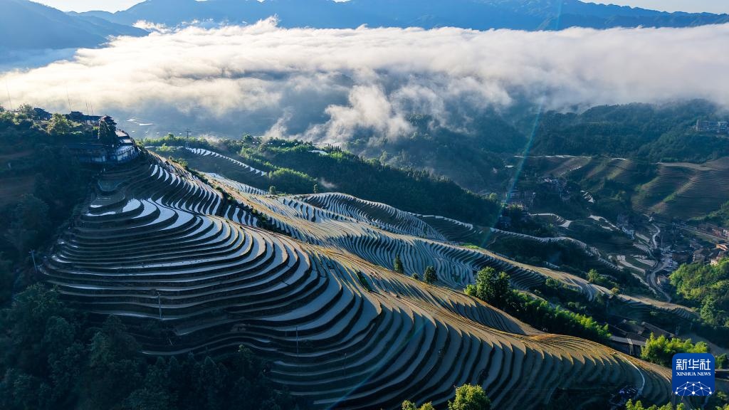 广西龙胜:梯田云海景美如画 广西龙胜:梯田云海景美如画