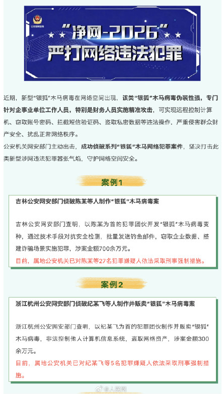 警惕!银狐木马病毒可远程控制盗取资产 警惕!银狐木马病毒可远程控制盗取资产