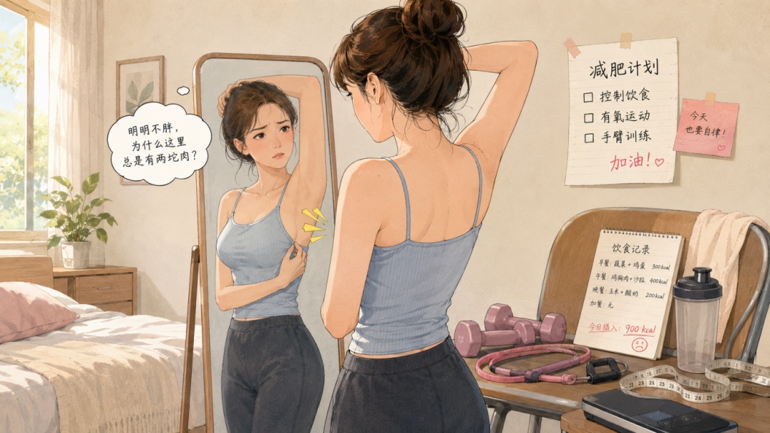 腋下的两坨肉怎么都减不掉？医生：真不是胖，别乱按！