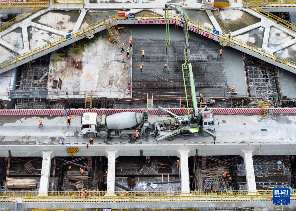 新建沪宁合高铁海门北站地下主体结构完工 新建沪宁合高铁海门北站地下主体结构完工