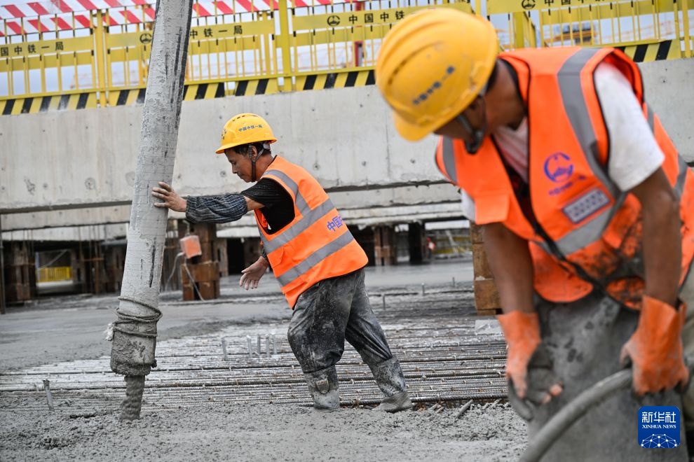 新建沪宁合高铁海门北站地下主体结构完工 新建沪宁合高铁海门北站地下主体结构完工