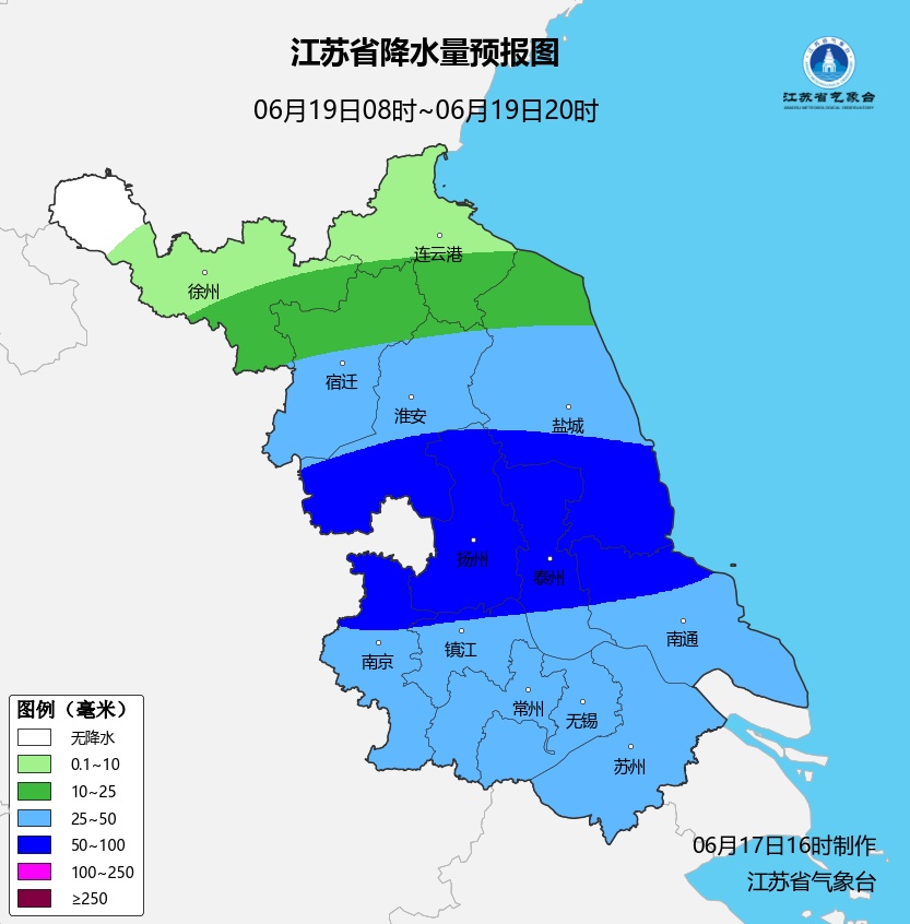 端午假期江苏有强降水!19日淮河以南地区入梅 端午假期江苏有强降水!19日淮河以南地区入梅