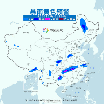 主雨带稳定在长江沿线，暴雨致灾风险高