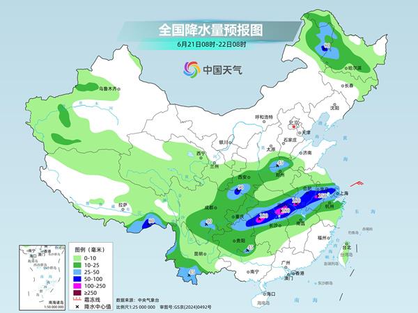 长江中下游明起雨势再增强 华南高温将增多 全国天气一览 长江中下游明起雨势再增强 华南高温将增多 全国天气一览