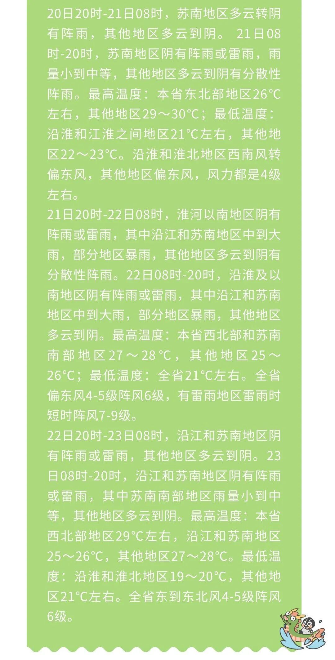 中到大雨！9级雷暴大风！江苏天气预测