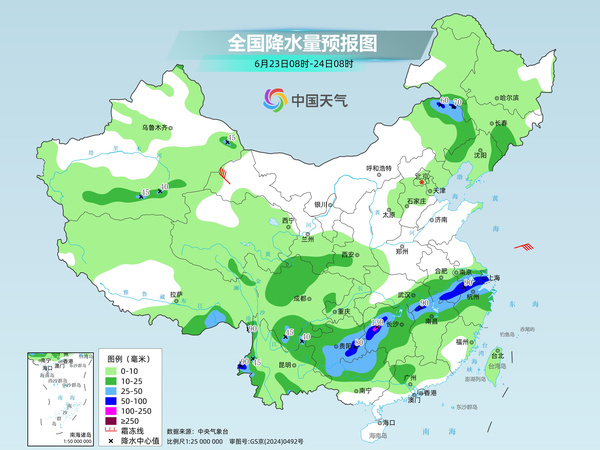 长江中下游雨势再度增强 华南等地高温成片暑热全天在线