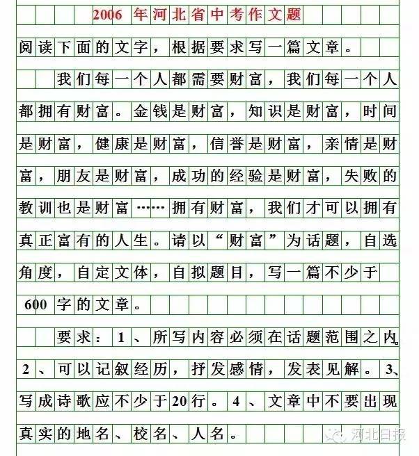 河北2026中考作文题来啦！你会怎么写？