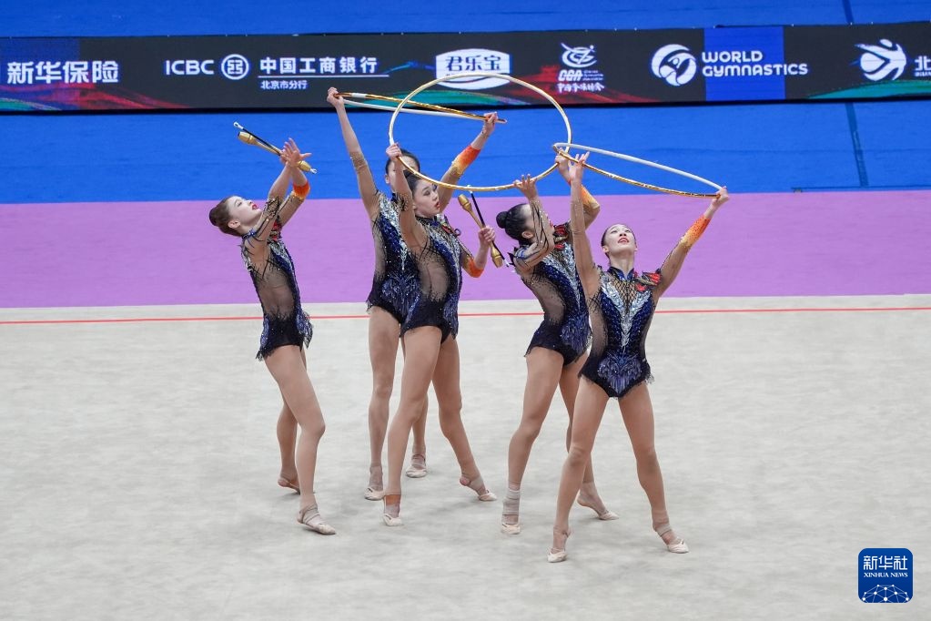 2026年世界体操联合会艺术体操世界挑战杯(北京站)集体项目3圈2棒决赛:中国队夺冠 2026年世界体操联合会艺术体操世界挑战杯(北京站)集体项目3圈2棒决赛:中国队夺冠