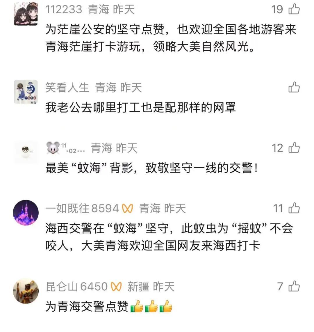 全网刷屏！身陷青海茫崖“蚊海”仍屹立不倒，这抹藏蓝背后的故事暖哭了
