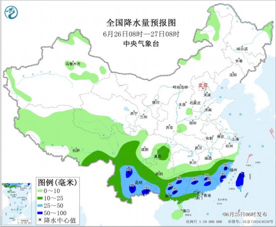 广西云南福建台湾等地仍有较强降雨 内蒙古华北东北地区多雷阵雨