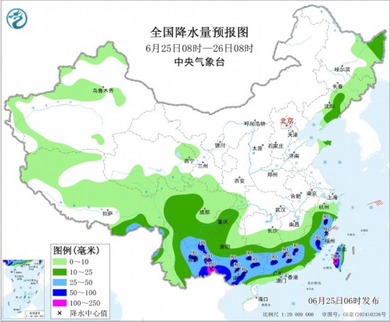 广西云南福建台湾等地仍有较强降雨 内蒙古华北东北地区多雷阵雨