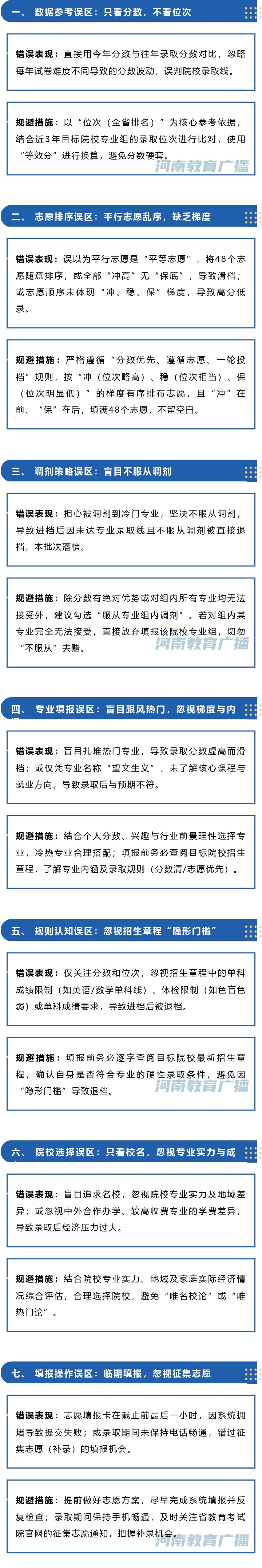 @河南考生：退档、滑档、高分低录，规避指南→