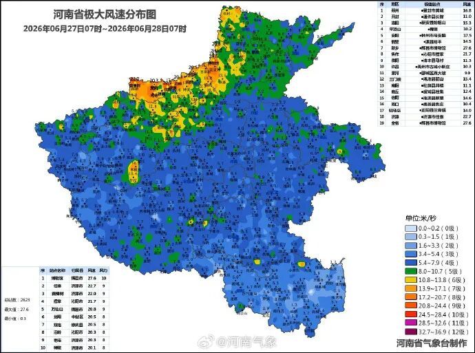 未来三天河南多降雨！警惕强对流天气