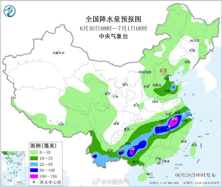 南方主雨带东段明起北抬至江南北部 部分地区将有大暴雨