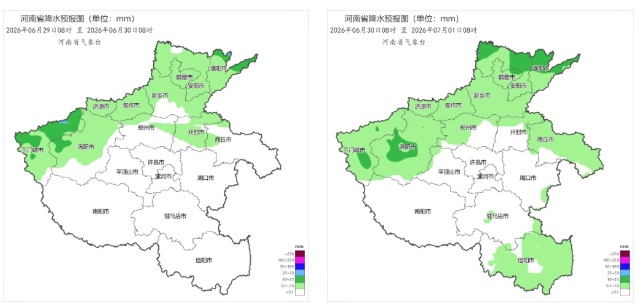 河南阵雨频发，局部有短时强降水、雷暴大风等强对流天气