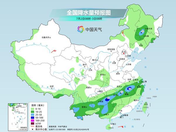 华北东北强对流天气频繁 华南黄淮等地高温持续发展