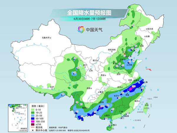 云贵高原至长江中下游强降雨持续 华南黄淮等地高温闷热天气发展