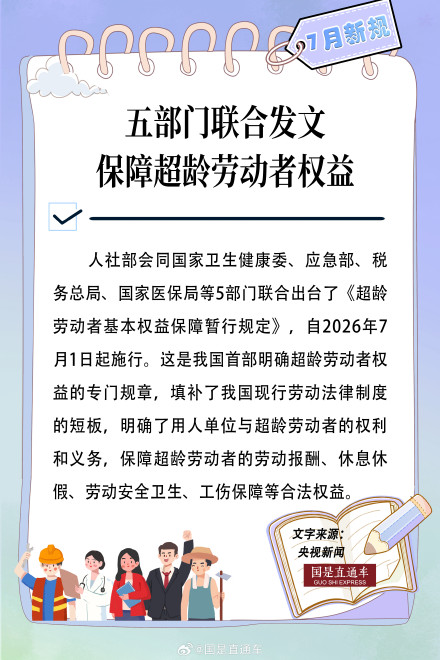 关注!7月起这些新规将影响你我生活 关注!7月起这些新规将影响你我生活