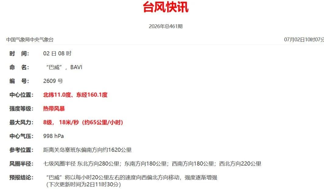 台风“巴威”生成，最强可达超强台风级！今年首个登陆我国的台风要来了