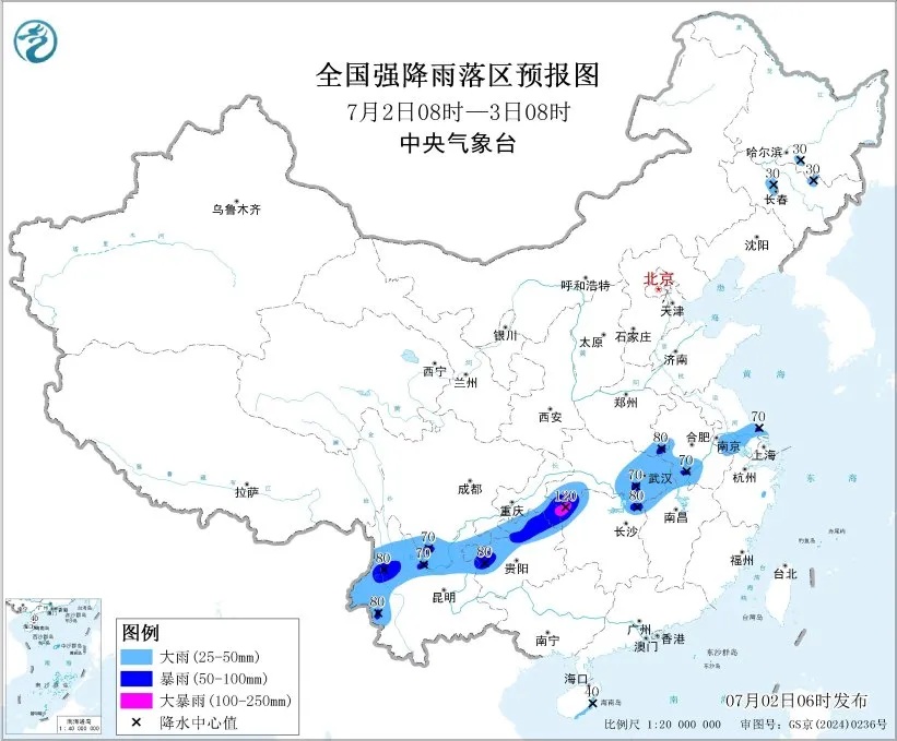 中到大雨局地暴雨，马上抵达武汉！今起雨水将持续一周