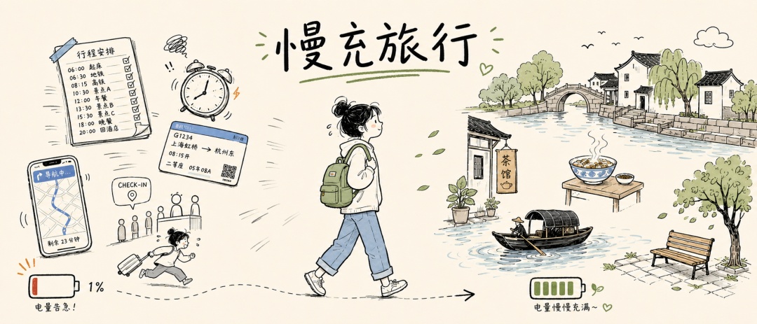 “慢充旅行”火了 “慢充旅行”火了