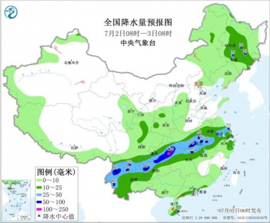 重庆贵州至长江中下游强降雨持续 南海台风向华南沿海靠近 重庆贵州至长江中下游强降雨持续 南海台风向华南沿海靠近