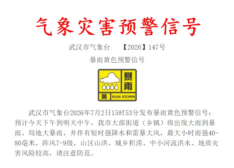 武汉连发7条预警,提醒:出门前检查下自己的车 武汉连发7条预警,提醒:出门前检查下自己的车
