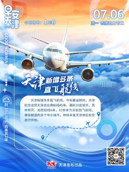天津新增多条直飞航线! 天津新增多条直飞航线!