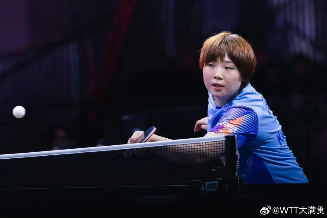 孙颖莎4比3战胜蒯曼，夺得WTT世界乒联美国大满贯女单冠军！