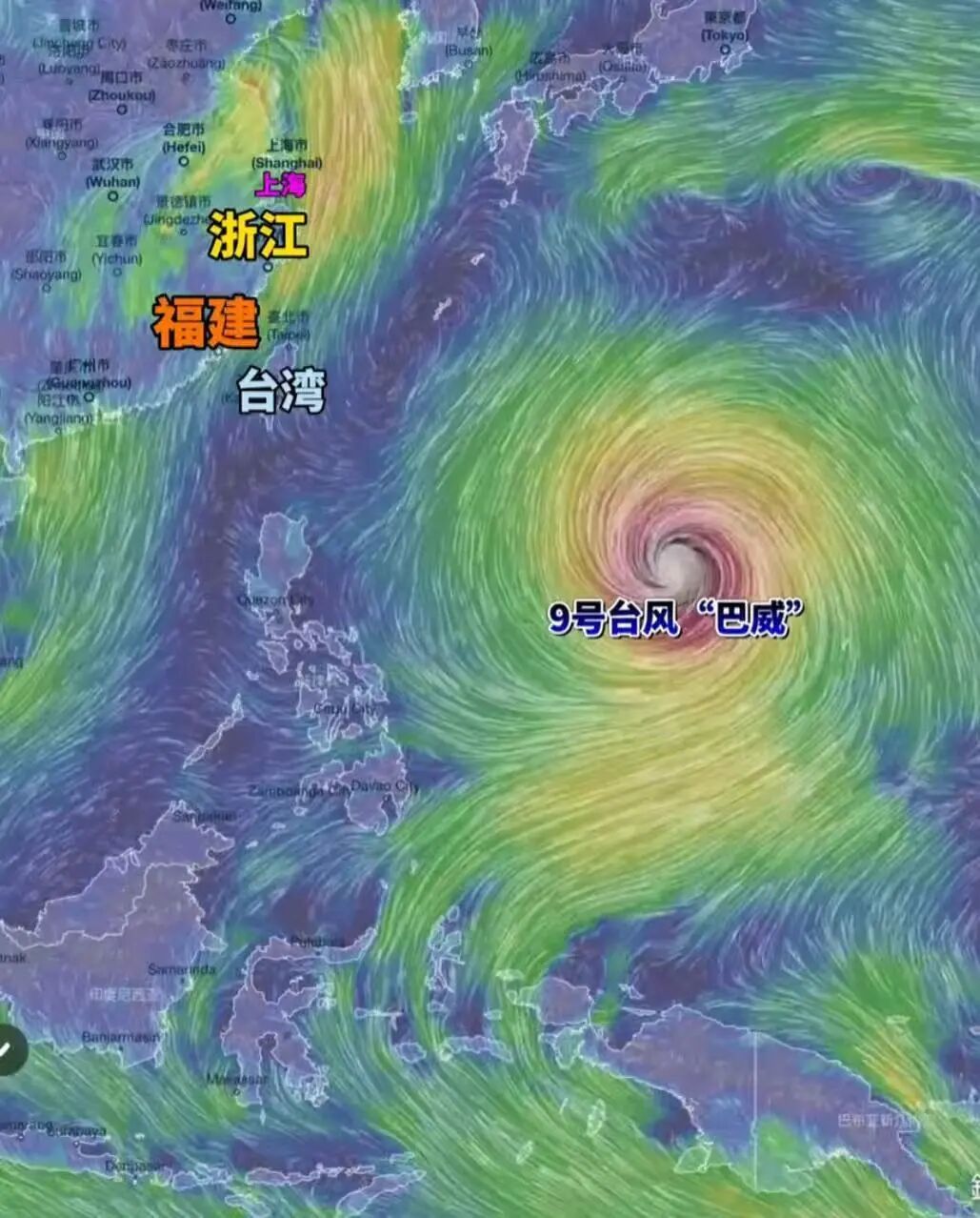 超强台风“巴威”或在浙江登陆！杭州将有明显风雨过程，市防指发布重要提醒！