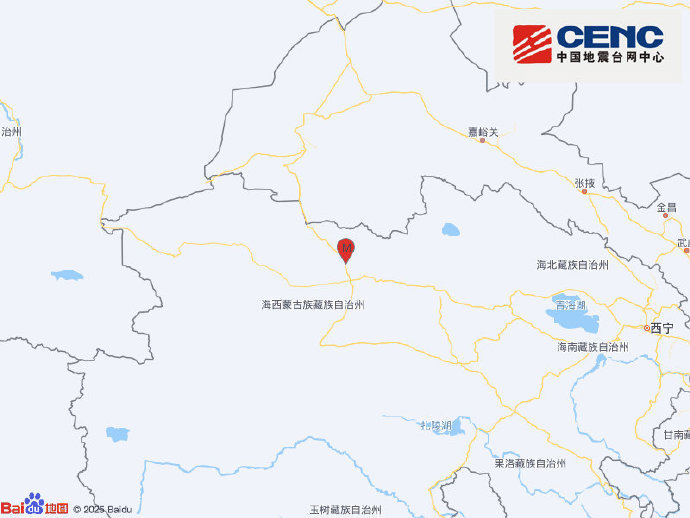 青海海西州直辖区发生3.6级地震,震源深度10千米 青海海西州直辖区发生3.6级地震,震源深度10千米