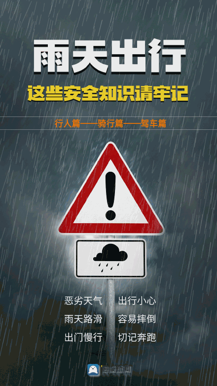 雨天出行，这些安全知识请牢记！