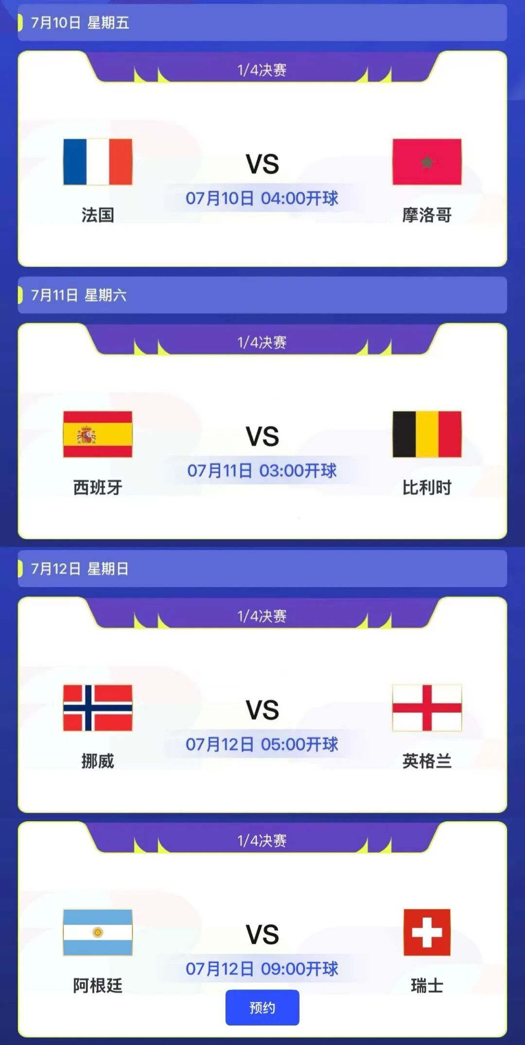 世界杯8强全部产生! 世界杯8强全部产生!