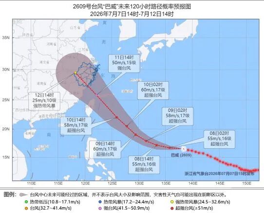 周五前防暑防晒防雷,周末要防台风“巴威”!浙江人注意:做好准备 周五前防暑防晒防雷,周末要防台风“巴威”!浙江人注意:做好准备