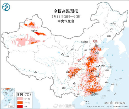 中东部高温范围扩大 华北黄淮体感闷热 中东部高温范围扩大 华北黄淮体感闷热