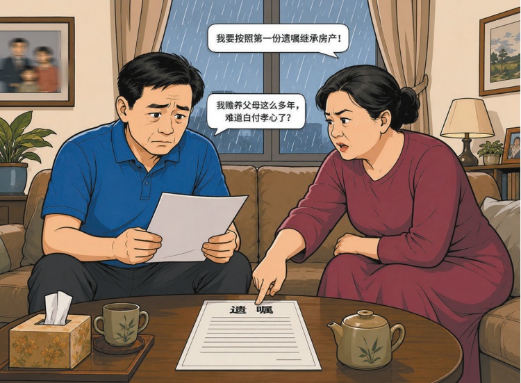 两份“遗嘱”内容完全相悖,姐弟二人对簿公堂…… 两份“遗嘱”内容完全相悖,姐弟二人对簿公堂……