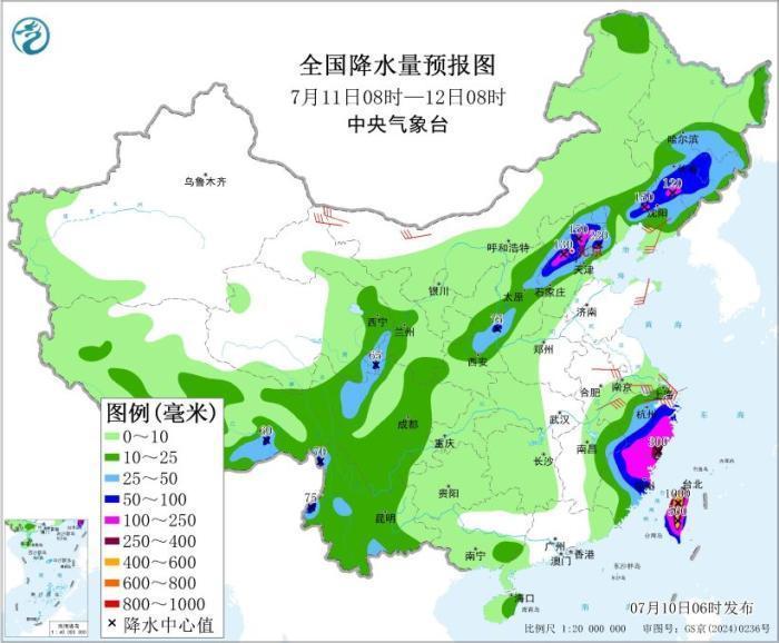 “巴威”逐渐向台湾岛东北部沿海靠近 中东部地区有大范围强降水 “巴威”逐渐向台湾岛东北部沿海靠近 中东部地区有大范围强降水