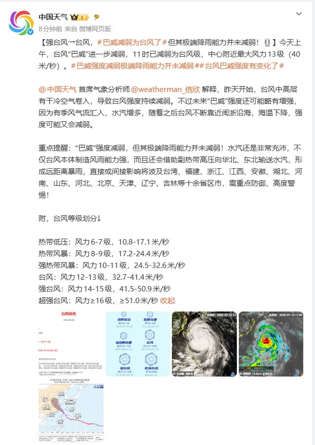 天津最新预警!这些车、船停运!“巴威” 水汽充沛! 天津最新预警!这些车、船停运!“巴威” 水汽充沛!