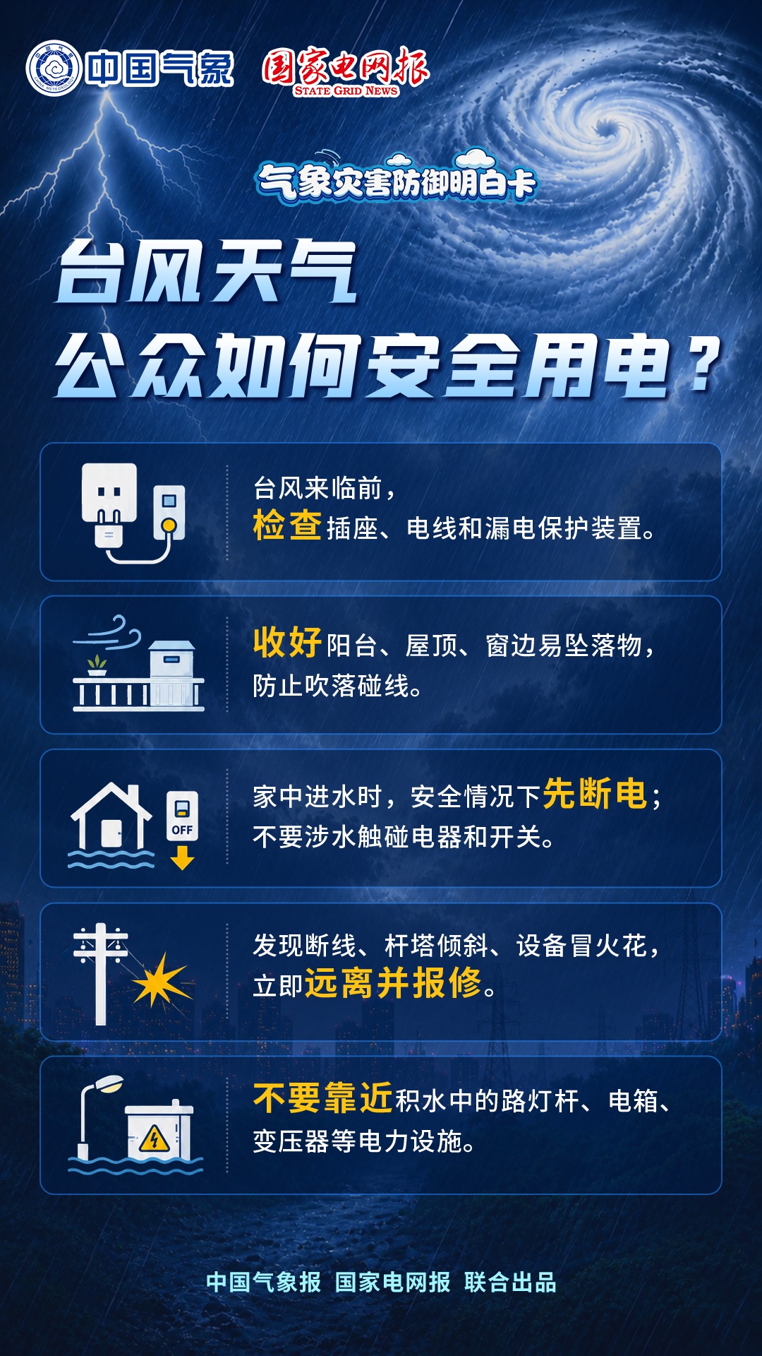 “巴威”靠近浙江沿海!台风天气如何安全用电? “巴威”靠近浙江沿海!台风天气如何安全用电?