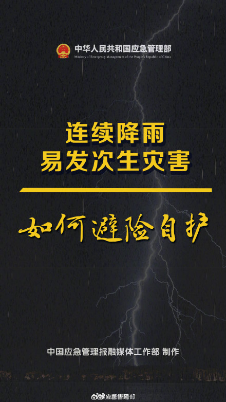 连续降雨易发次生灾害如何避险自护？
