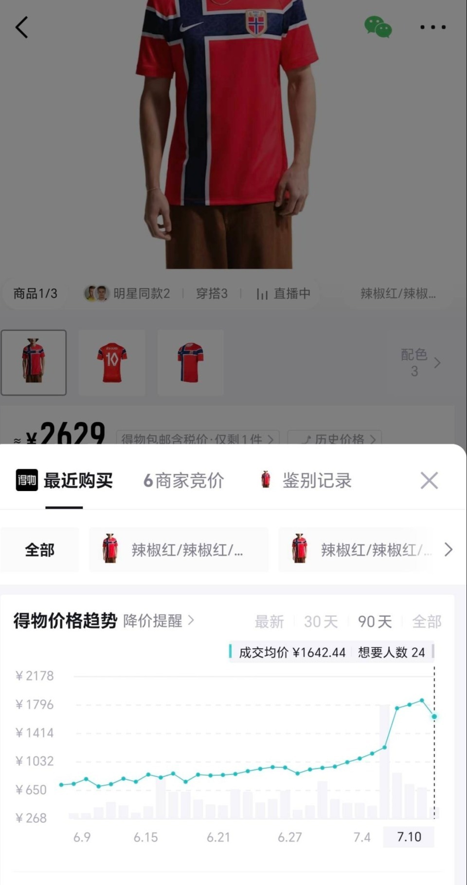 “一衣难求！”&nbsp;世界杯1/4决赛将迎关键一战，挪威国家队球衣上涨超千元