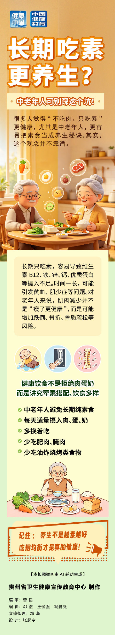 长期吃素更养生？中老年人可别踩这个坑