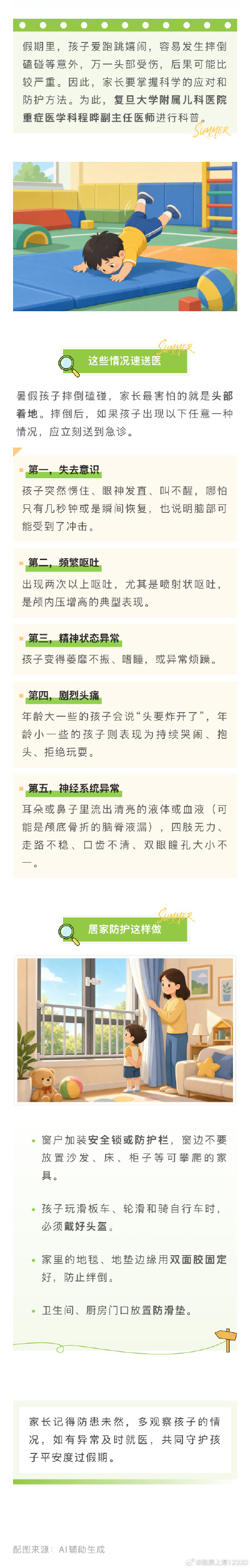 孩子假期玩耍摔倒,意外磕到头?家长收好这些防护要点 孩子假期玩耍摔倒,意外磕到头?家长收好这些防护要点