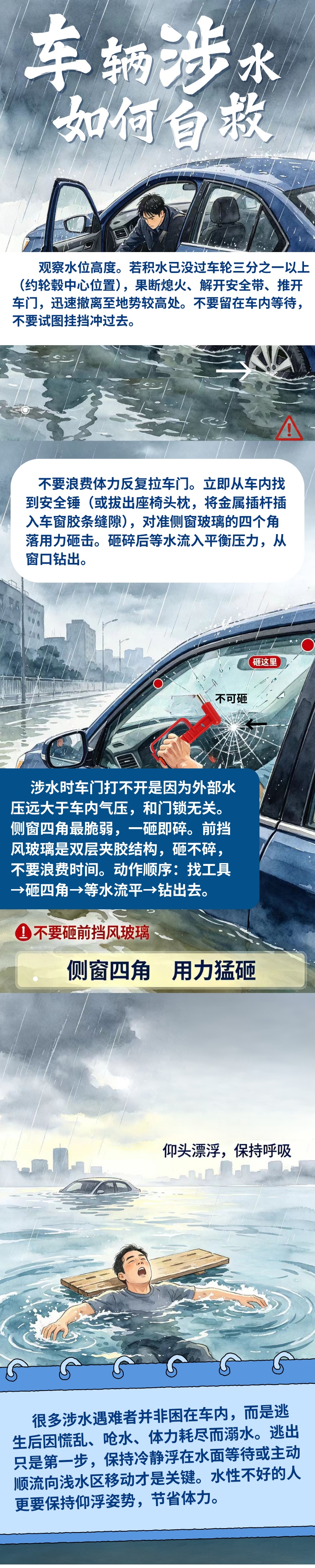遭遇台风暴雨积水,车辆涉水该如何自救? 遭遇台风暴雨积水,车辆涉水该如何自救?