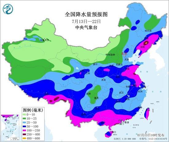 “巴威”持续洒水!华东东北强降雨持续 中东部高温闷热加剧 “巴威”持续洒水!华东东北强降雨持续 中东部高温闷热加剧